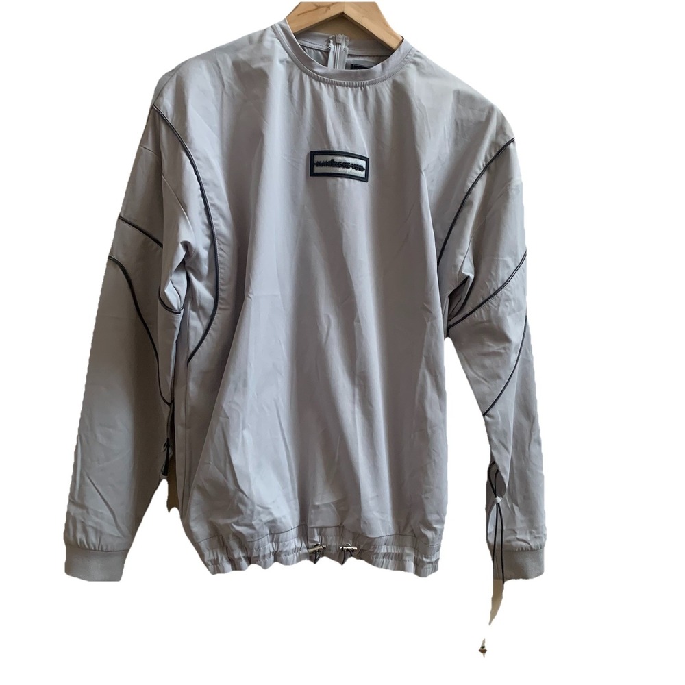 Maniere De Voir Technical BungeeJoggers - Grey Silver Loose Fit Joggers Size 8